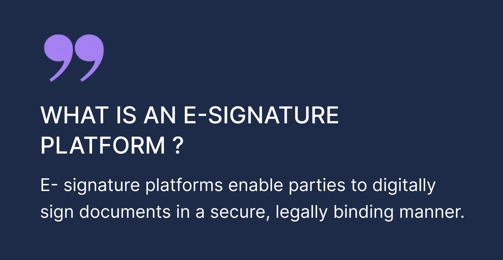 What is an esignature platform