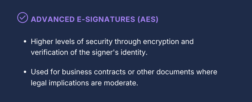 Advanced electronic signatures