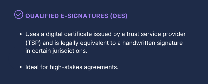Qualified e-signatures