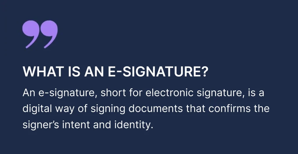what is an e-signature