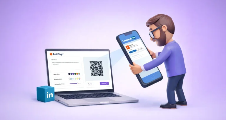 Introducing BoldSign’s LinkedIn QR Code Generator