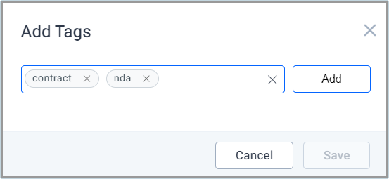 Adding multiple tags