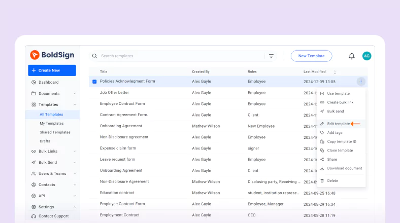 Edit Templates Securely