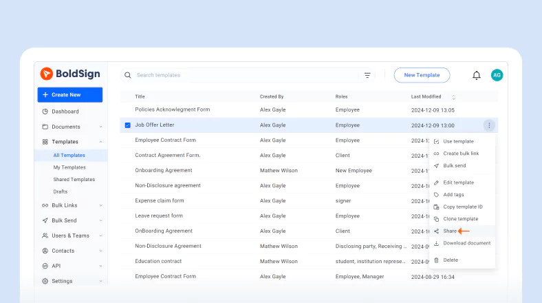 Share Templates for Effective Team Collaboration