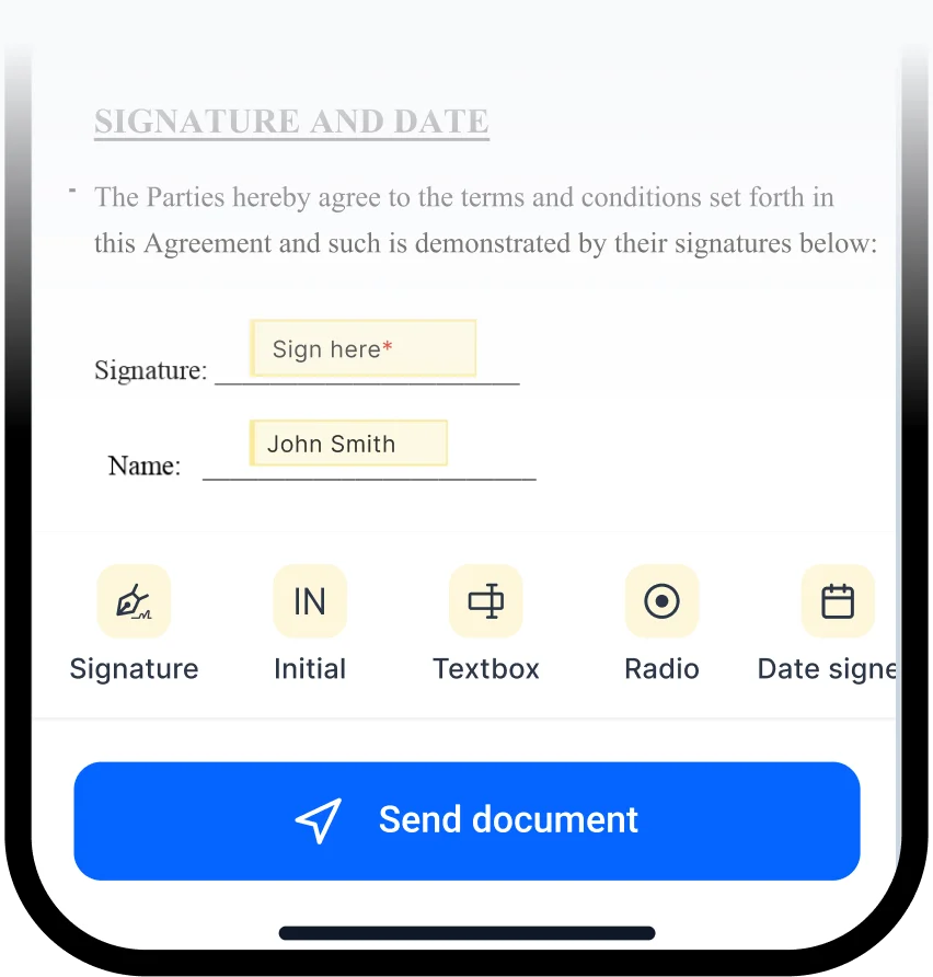 Send for signature