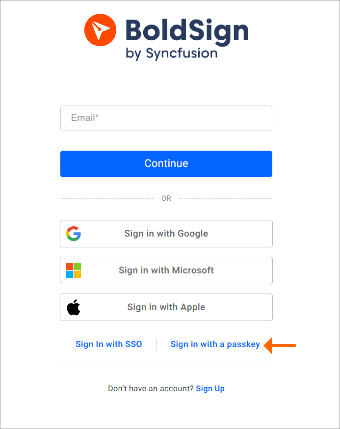 Sign in with a passkey