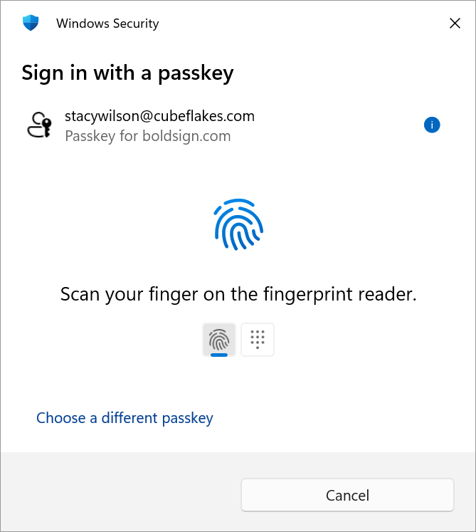 Sign in and verify your identity